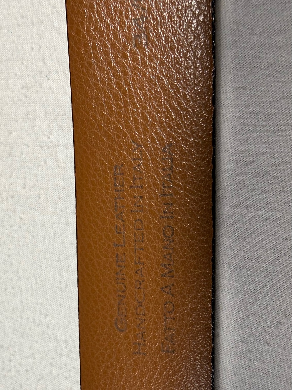 Joseph Abboud Brown Leather Dress Belt - Picture 4 of 5